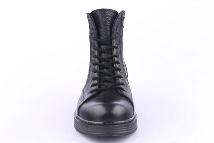D.moro Shoes Men Leather Ankle Boots For Winter: M012 Black (Wholesale)