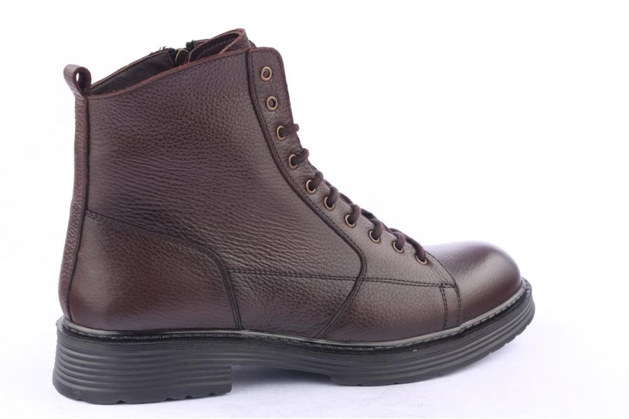 D.moro Shoes Men Leather Ankle Boots For Winter: M012 Brown (Wholesale)