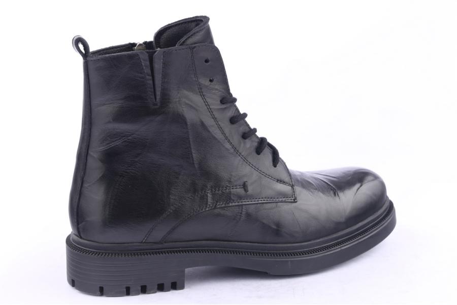 D.moro Shoes Men Leather Ankle Boots For Winter: M013 Black (Wholesale)
