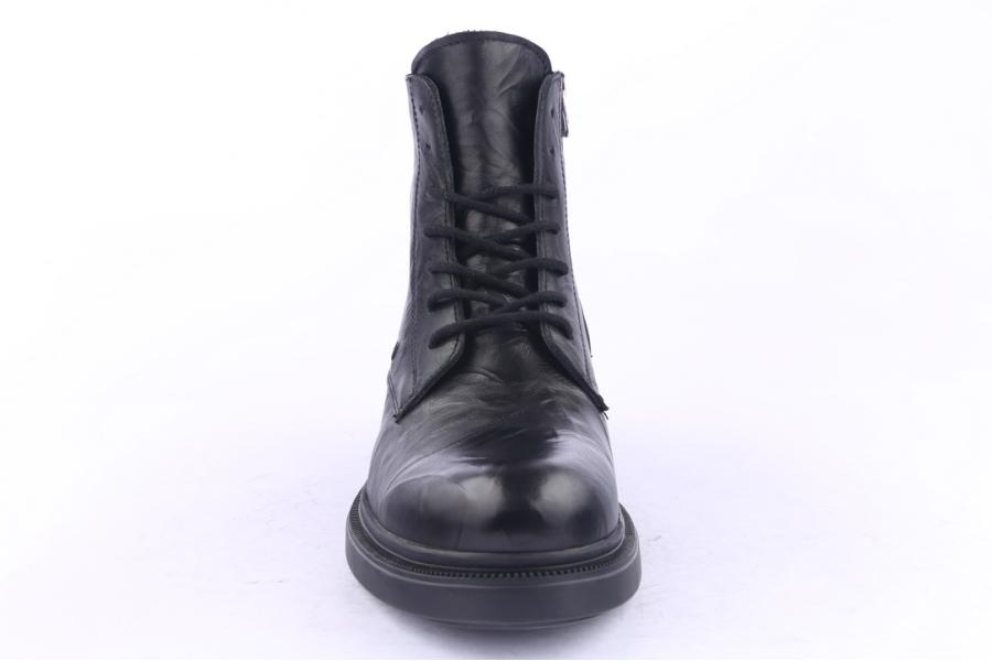 D.moro Shoes Men Leather Ankle Boots For Winter: M013 Black (Wholesale)