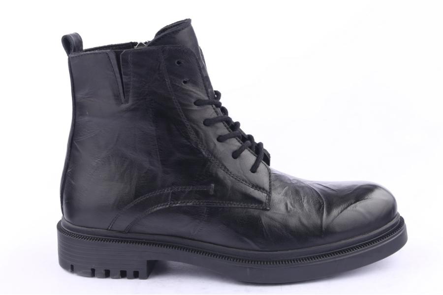 d.moro shoes Men Leather Ankle Boots for Winter: M013 Black (Wholesale)