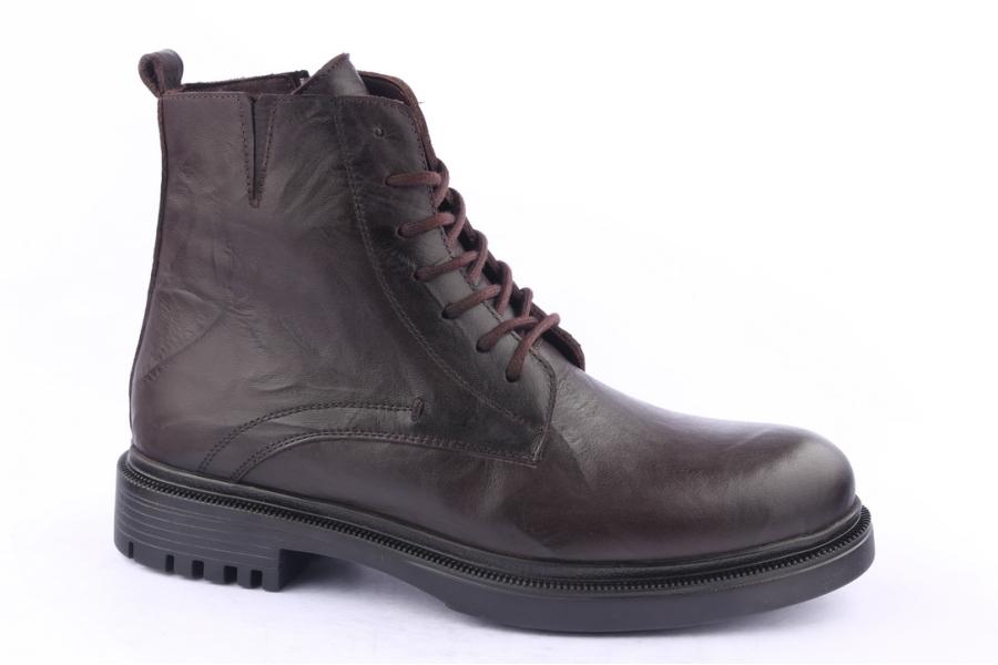 D.moro Shoes Men Leather Ankle Boots For Winter: M013 Brown (Wholesale)