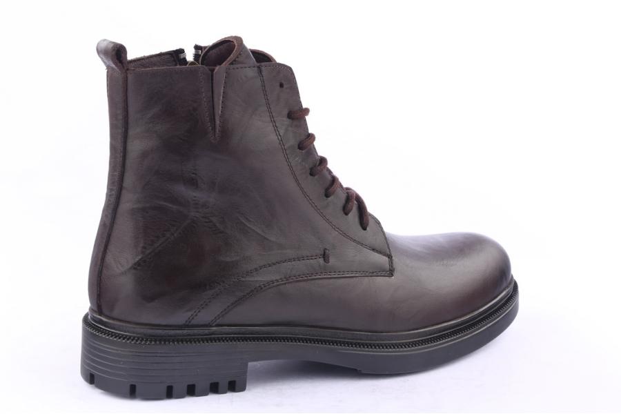 D.moro Shoes Men Leather Ankle Boots For Winter: M013 Brown (Wholesale)