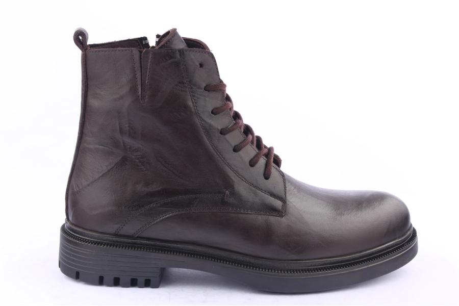 d.moro shoes Men Leather Ankle Boots for Winter: M013 Brown (Wholesale)