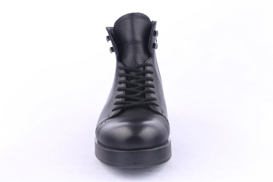 D.moro Shoes Men Leather Ankle Boots For Winter: M017 Black (Wholesale)
