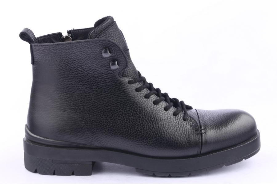 d.moro shoes Men Leather Ankle Boots for Winter: M017 Black (Wholesale)