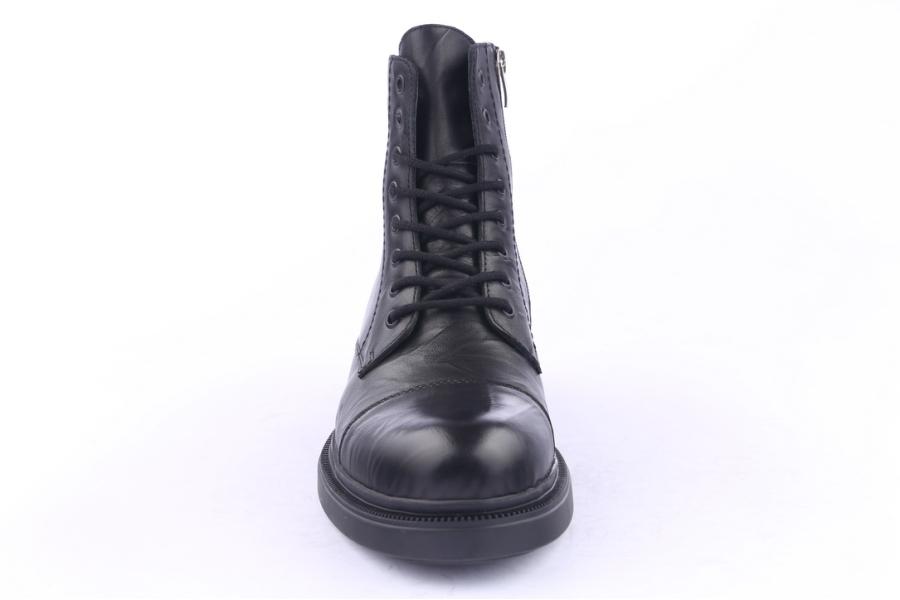 D.moro Shoes Men Leather Ankle Boots For Winter: M019 Black (Wholesale)