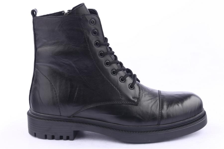 d.moro shoes Men Leather Ankle Boots for Winter: M019 Black (Wholesale)