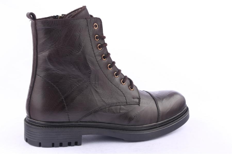 D.moro Shoes Men Leather Ankle Boots For Winter: M019 Brown (Wholesale)