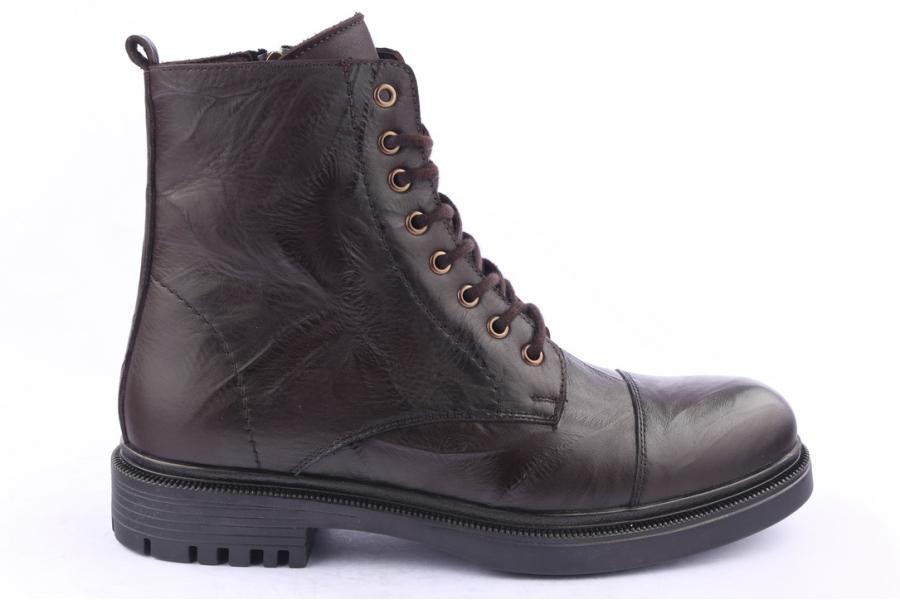 d.moro shoes Men Leather Ankle Boots for Winter: M019 Brown (Wholesale)