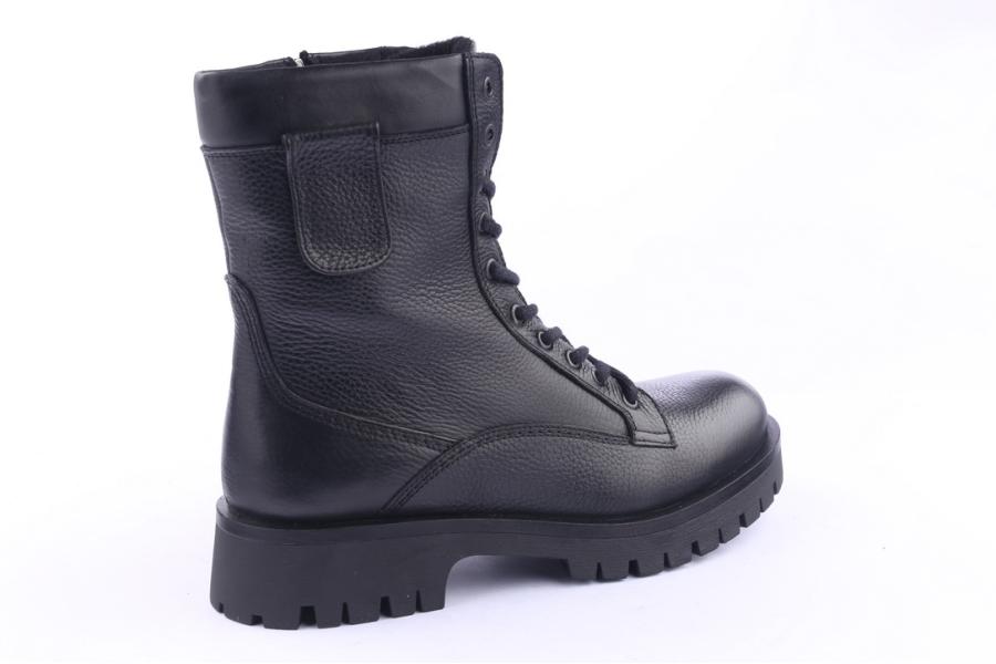 D.moro Shoes Men Leather Ankle Boots For Winter: M02 Black (Wholesale)