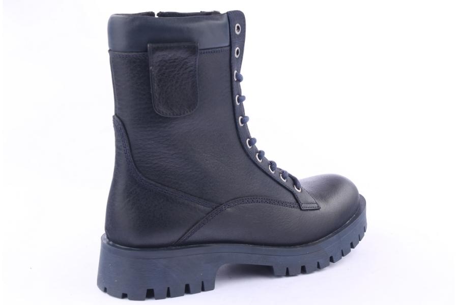 D.moro Shoes Men Leather Ankle Boots For Winter: M02 Navy Blue (Wholesale)