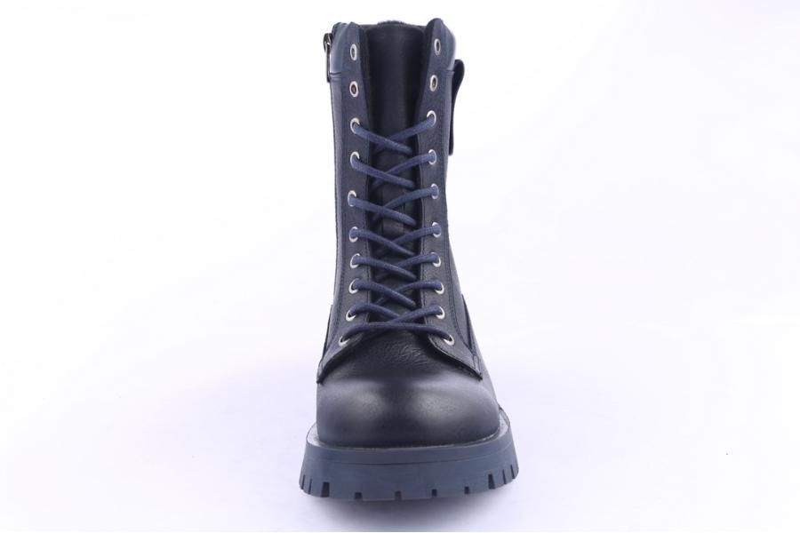 D.moro Shoes Men Leather Ankle Boots For Winter: M02 Navy Blue (Wholesale)