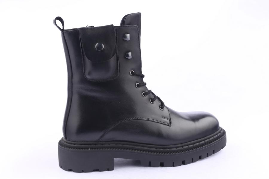 D.moro Shoes Men Leather Ankle Boots For Winter: M021 Black (Wholesale)