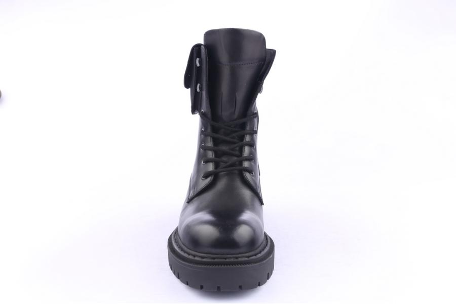 D.moro Shoes Men Leather Ankle Boots For Winter: M021 Black (Wholesale)