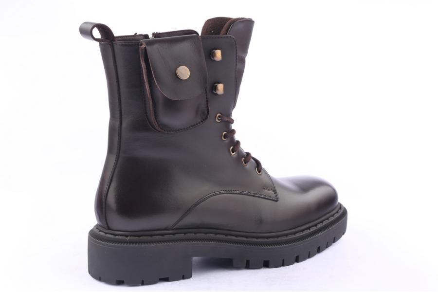 D.moro Shoes Men Leather Ankle Boots For Winter: M021 Brown (Wholesale)