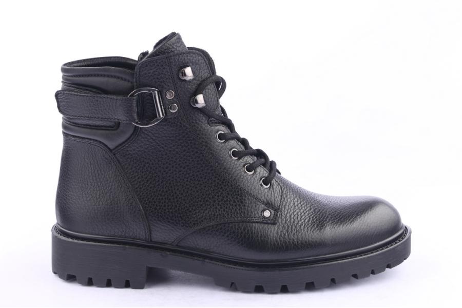 d.moro shoes Men Leather Ankle Boots for Winter: M024 Black (Wholesale)
