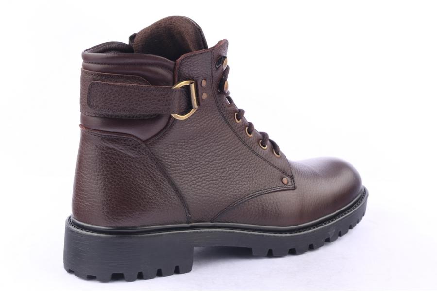 D.moro Shoes Men Leather Ankle Boots For Winter: M024 Brown (Wholesale)