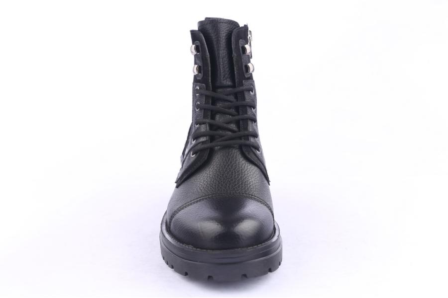 D.moro Shoes Men Leather Ankle Boots For Winter: M025 Black (Wholesale)