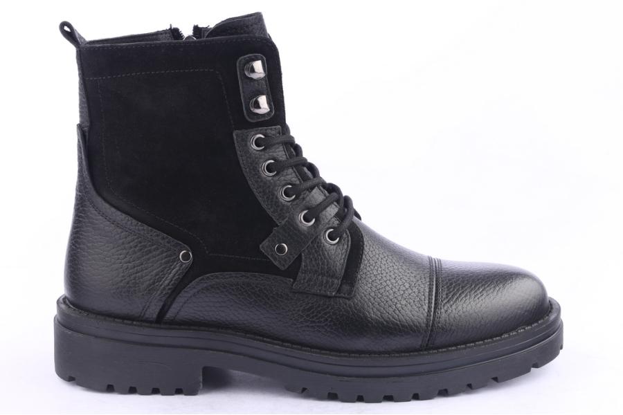 d.moro shoes Men Leather Ankle Boots for Winter: M025 Black (Wholesale)
