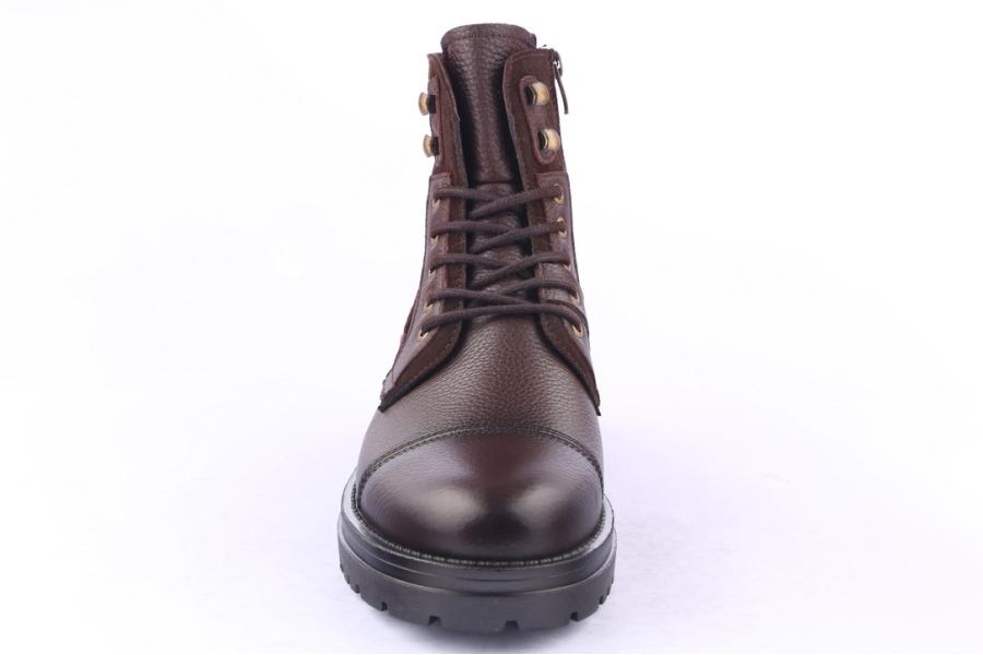 D.moro Shoes Men Leather Ankle Boots For Winter: M025 Brown (Wholesale)