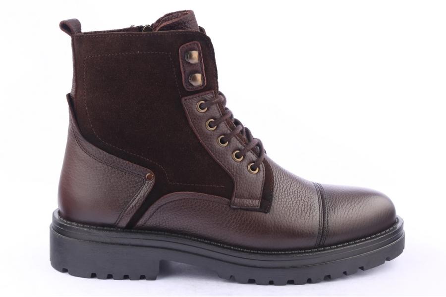 d.moro shoes Men Leather Ankle Boots for Winter: M025 Brown (Wholesale)