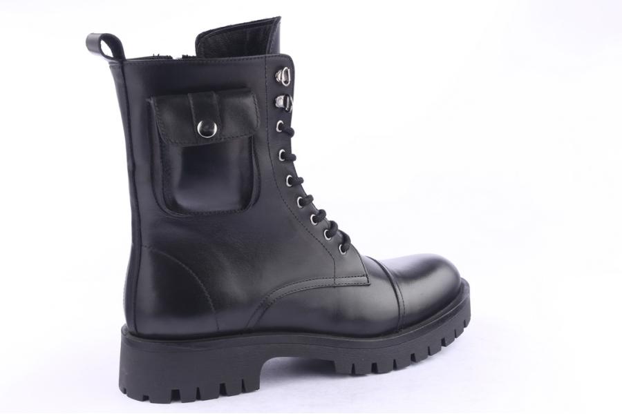 D.moro Shoes Men Leather Ankle Boots For Winter: M027 Black (Wholesale)