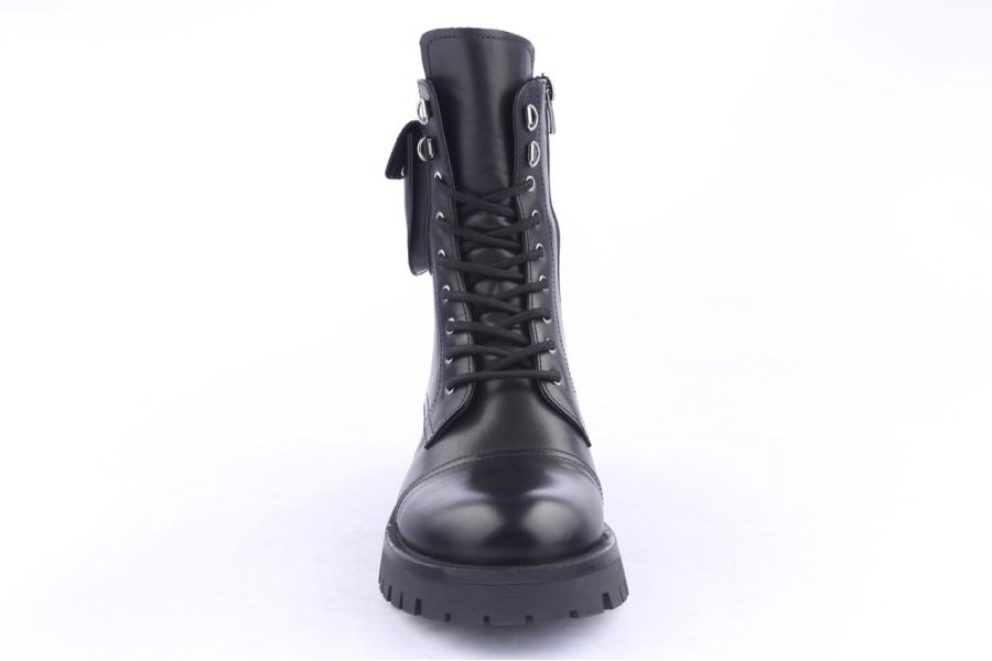 D.moro Shoes Men Leather Ankle Boots For Winter: M027 Black (Wholesale)