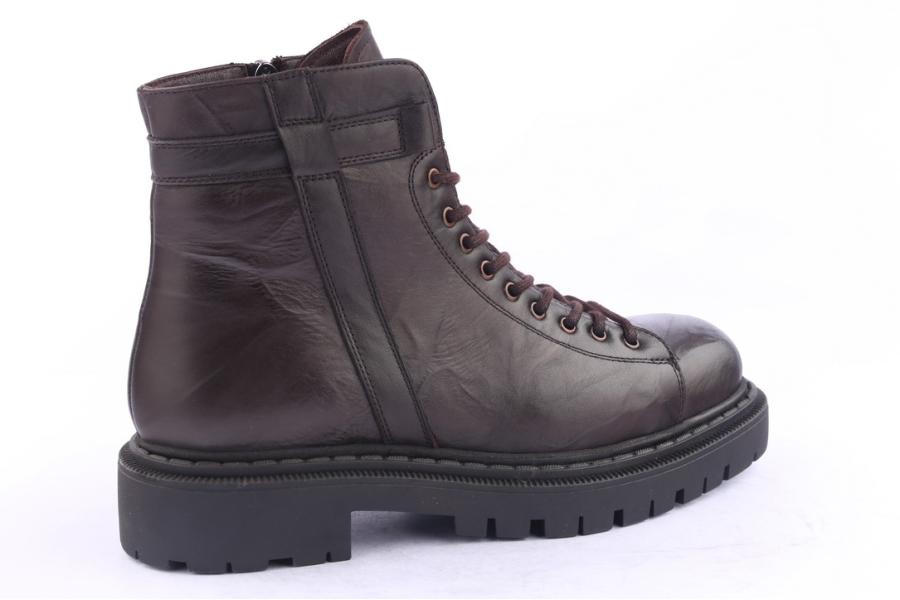 D.moro Shoes Men Leather Ankle Boots For Winter: M028 Brown (Wholesale)