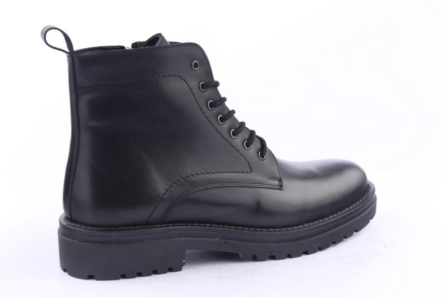 D.moro Shoes Men Leather Ankle Boots For Winter: M029 Black (Wholesale)