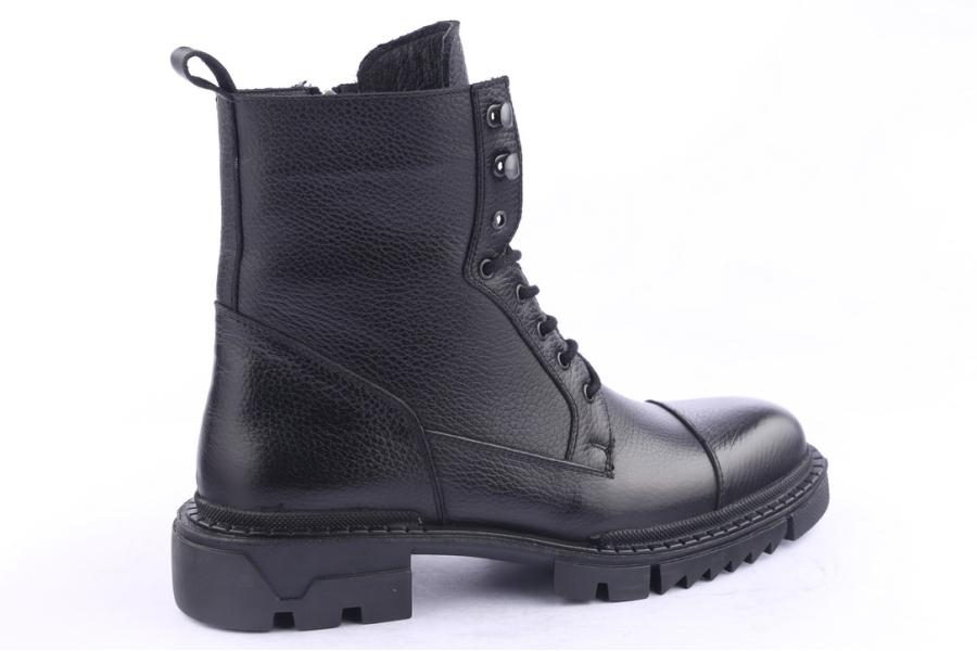 D.moro Shoes Men Leather Ankle Boots For Winter: M032 Black (Wholesale)