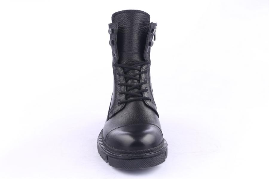 D.moro Shoes Men Leather Ankle Boots For Winter: M032 Black (Wholesale)