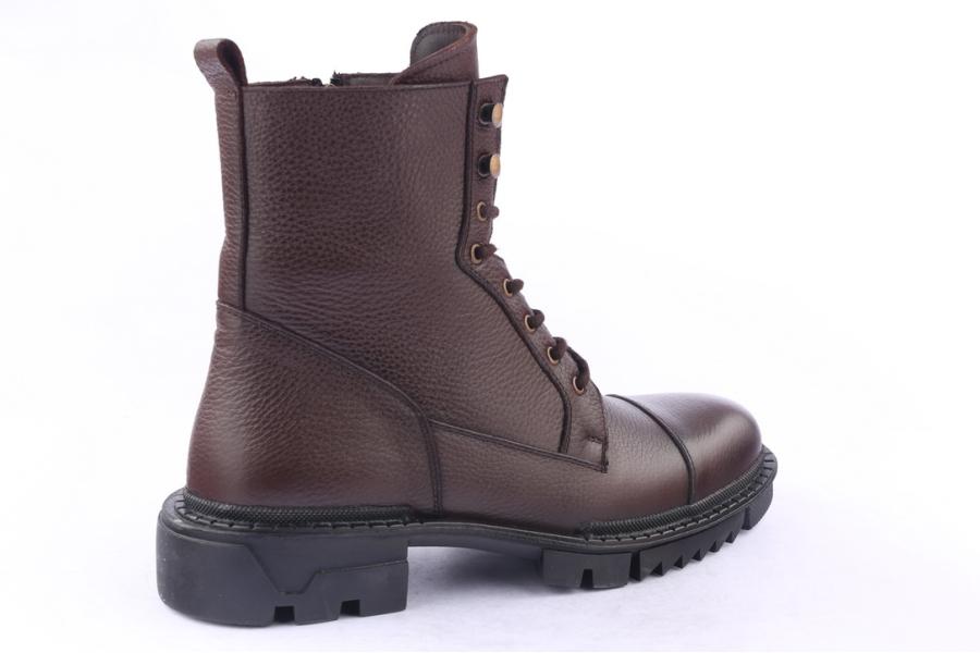 D.moro Shoes Men Leather Ankle Boots For Winter: M032 Brown (Wholesale)