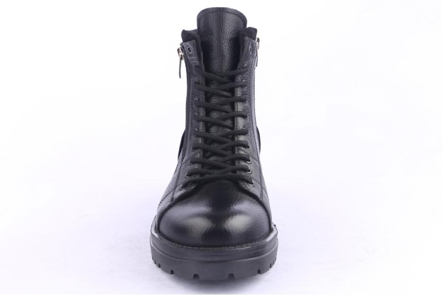 D.moro Shoes Men Leather Ankle Boots For Winter: M036 Black (Wholesale)