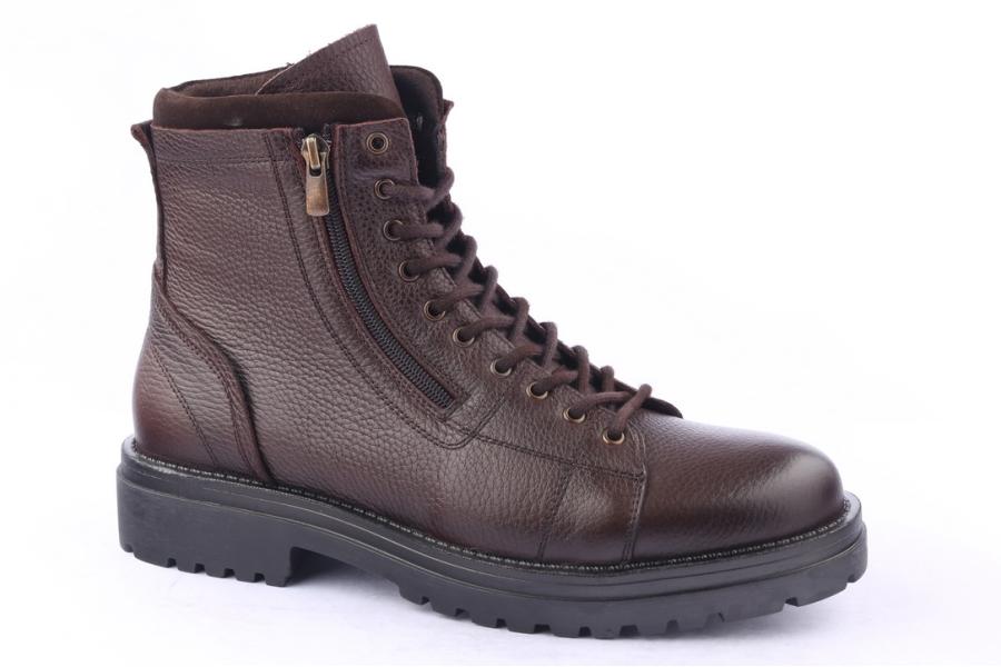 D.moro Shoes Men Leather Ankle Boots For Winter: M036 Brown (Wholesale)