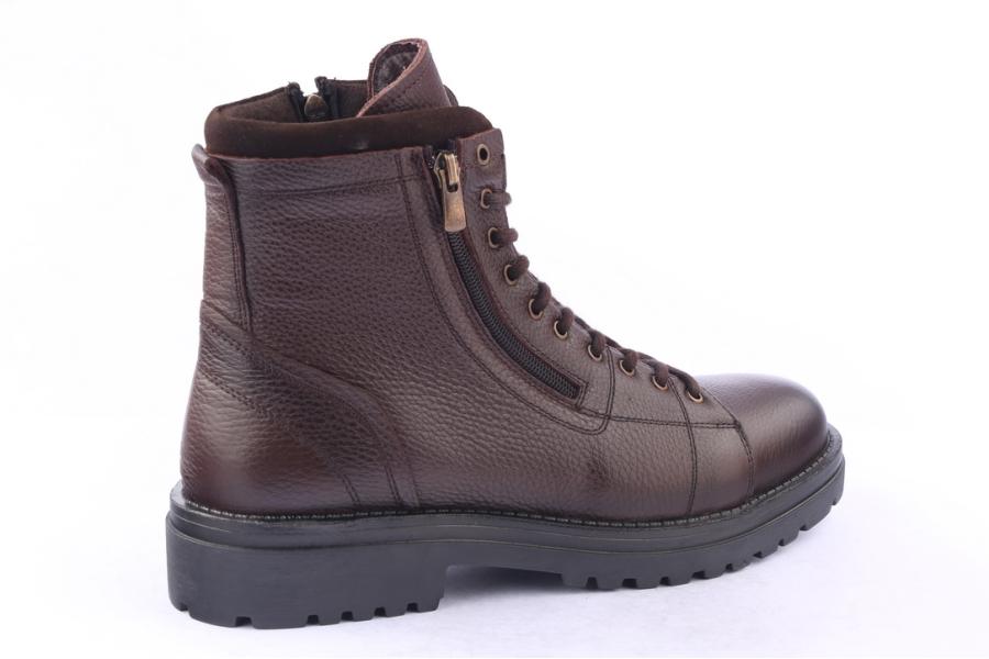 D.moro Shoes Men Leather Ankle Boots For Winter: M036 Brown (Wholesale)