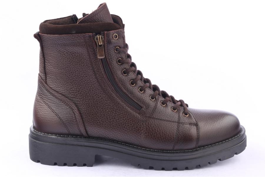 d.moro shoes Men Leather Ankle Boots for Winter: M036 Brown (Wholesale)