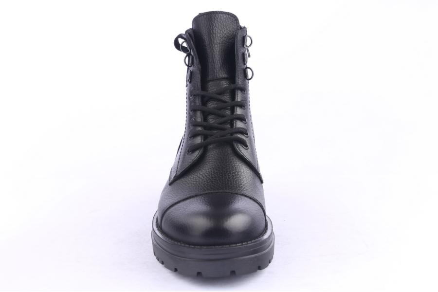 D.moro Shoes Men Leather Ankle Boots For Winter: M037 Black (Wholesale)