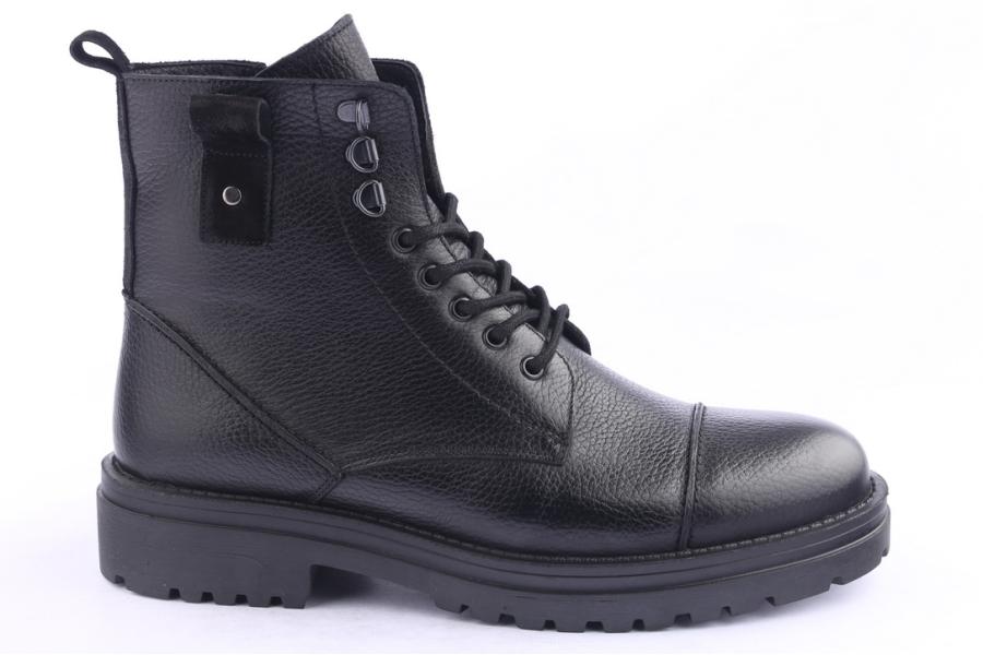 d.moro shoes Men Leather Ankle Boots for Winter: M037 Black (Wholesale)