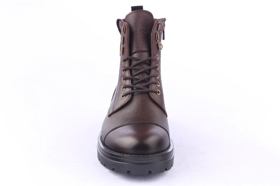 D.moro Shoes Men Leather Ankle Boots For Winter: M037 Brown (Wholesale)