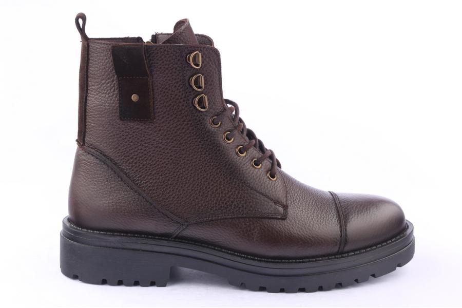 d.moro shoes Men Leather Ankle Boots for Winter: M037 Brown (Wholesale)