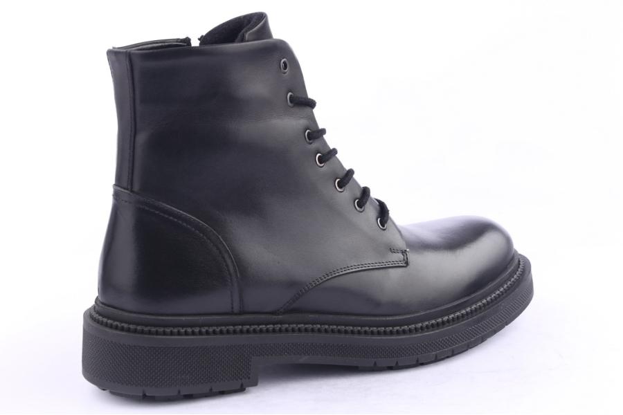 D.moro Shoes Men Leather Ankle Boots For Winter: M038 Black (Wholesale)