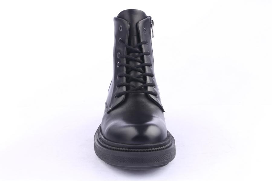 D.moro Shoes Men Leather Ankle Boots For Winter: M038 Black (Wholesale)