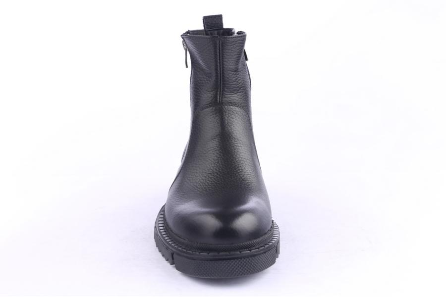 D.moro Shoes Men Leather Ankle Boots For Winter: M039 Black (Wholesale)
