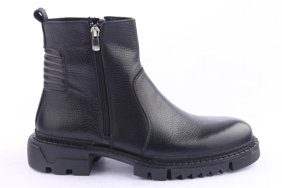 d.moro shoes Men Leather Ankle Boots for Winter: M039 Black (Wholesale)