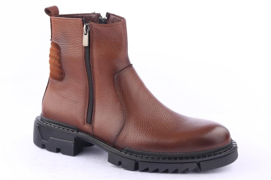 D.moro Shoes Men Leather Ankle Boots For Winter: M039 Tan (Wholesale)