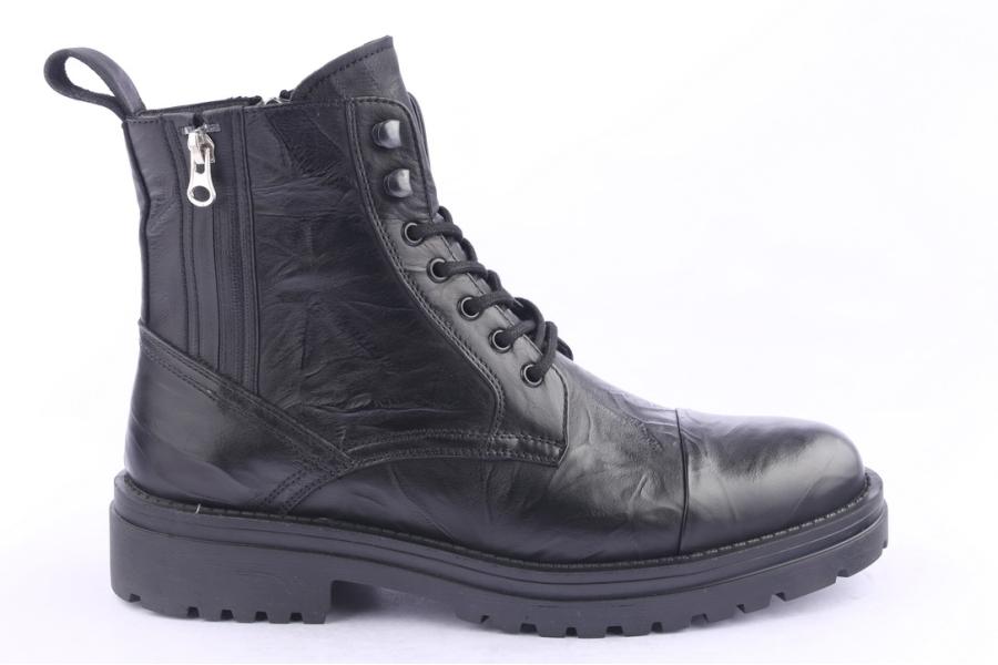 d.moro shoes Men Leather Ankle Boots for Winter: M040 Black (Wholesale)