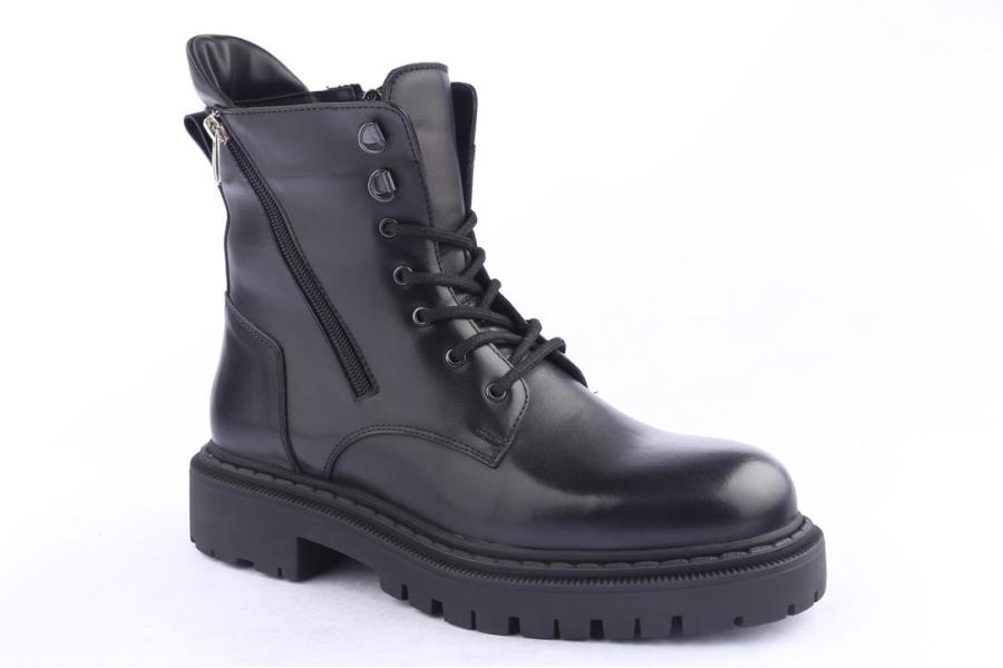 D.moro Shoes Men Leather Ankle Boots For Winter: M044 Black (Wholesale)