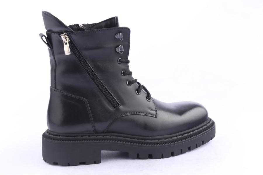 D.moro Shoes Men Leather Ankle Boots For Winter: M044 Black (Wholesale)