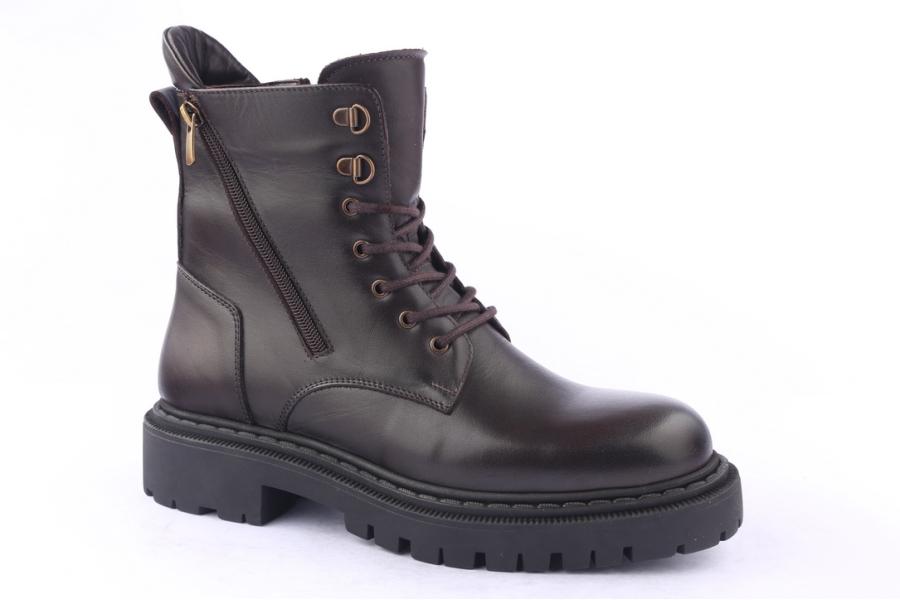 D.moro Shoes Men Leather Ankle Boots For Winter: M044 Brown (Wholesale)
